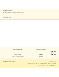 Brida nylon 3,6 x 140 mm negra, 100 uds 2