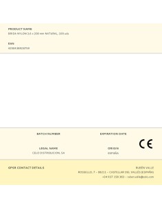 Brida nylon 3,6 x 200 mm natural, 100 uds 2