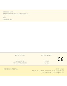 Brida nylon 4,8 x 250 mm natural, 100 uds 2