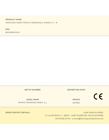 Pantalón ligero técnico negro/azul kansas t2 - m