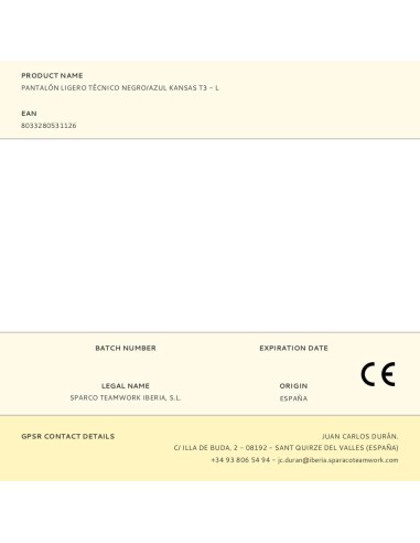 Pantalón ligero técnico negro/azul kansas t3 - l