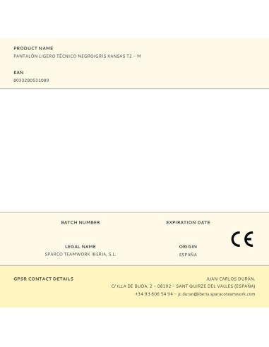 Pantalón ligero técnico negro/gris kansas t2 - m