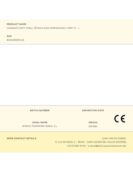 Chaqueta soft-shell tech técnica, azul marino/azul, york, t3 - l