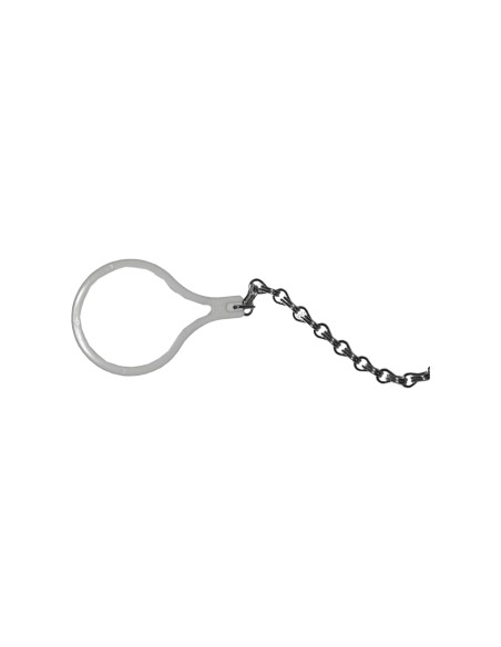 Tirador de cisterna de wc. anilla de color blanco edm