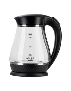 Hervidor de agua de cristal ad 1274 2200 w 1,7 l