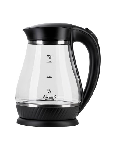 Hervidor de agua de cristal ad 1274 2200 w 1,7 l