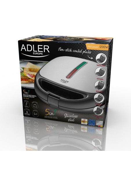Sandwichera multifunción 5 en 1 ad 3040 1200 w