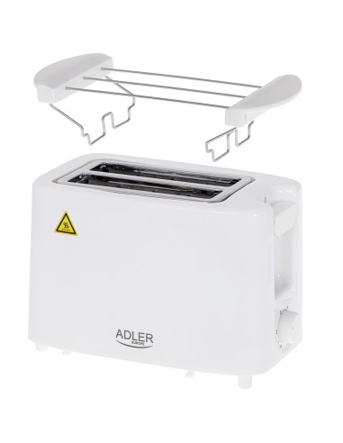Tostadora 2 ranuras ad 3223, blanca, 900 w