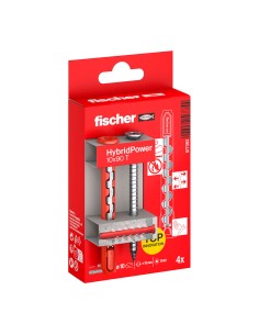 Tacos hybridpower ø10 x 90 mm + tornillos avellanados tx40, ø7 x 87 mm, blister 4 uds