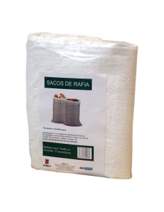 Saco de rafia blanco 50 x 80 cm, 10 uds 2