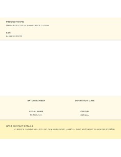 Malla revoco yeso 5 x 5 mm, blanca, 1 x 50 m 2