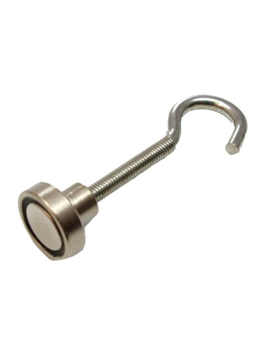 Imán neodimio gancho im32 níquel 20 x 14 mm