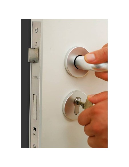 Cerradura embutir c/c cre12 50/85 mm níquel satinado