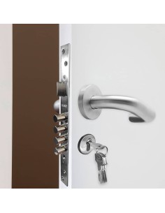 Cerradura embutir c/c cre13 50/85 mm níquel satinado 2