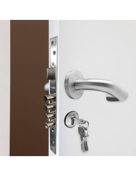 Cerradura embutir c/c cre13 50/85 mm níquel satinado