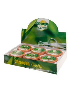 Vela citronela antimosquitos con recipiente de barro medidas: ø13x6,5cm euro/uni 2