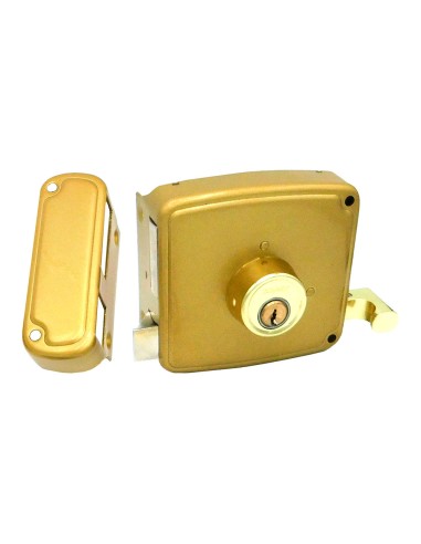 Cerradura sobreponer crs02 dcha 50 x 100 mm pintado oro