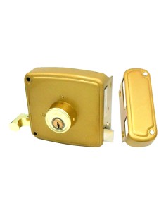 Cerradura sobreponer crs02 izquierda 50 x 100 mm pintado oro