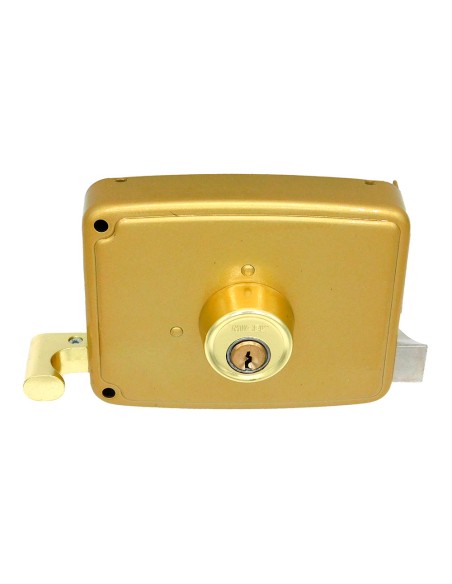 Cerradura sobreponer crs02 izquierda 50 x 100 mm pintado oro