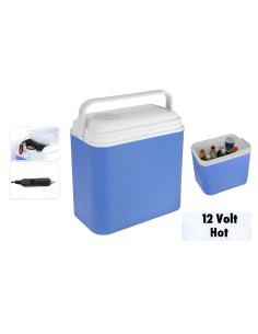 Nevera de camping 24 l 12 v dc adaptador coche 39 x 24 x 39 cm