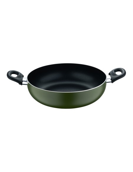 Olla baja de aluminio prensado con tapa, inducción, experto ø28 x 8 cm