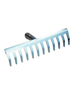 Rastrillo metalico 12 dientes acero galvanizado 29,5 x 13 cm kinzo