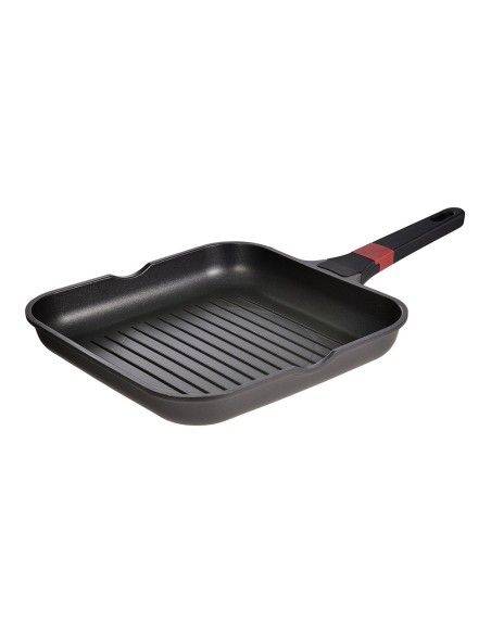 Sarten asador aluminio fundido, inducción, denia experto 28 x 28 x 4,5 cm