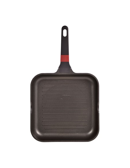 Sarten asador aluminio fundido, inducción, denia experto 28 x 28 x 4,5 cm
