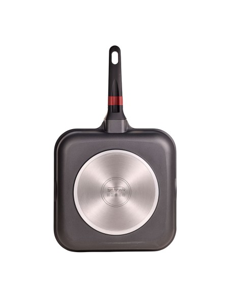 Sarten asador aluminio fundido, inducción, denia experto 28 x 28 x 4,5 cm