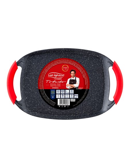 Asador aluminio forjado inducción toledo 37 x 23,5 cm