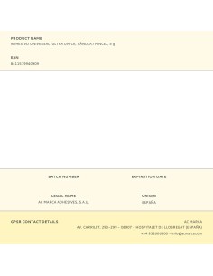 Adhesivo universal ultra unick, cánula / pincel, 5 g 2