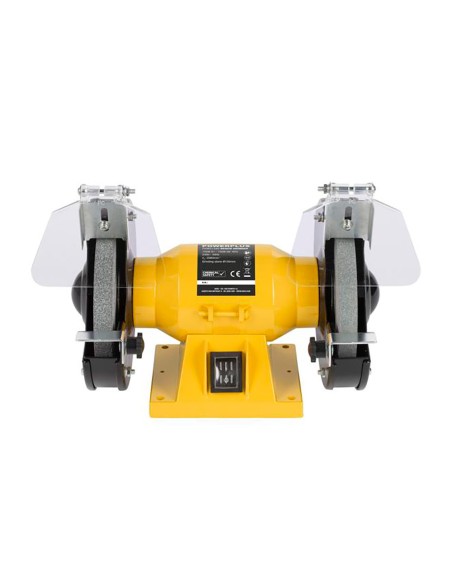 Esmeriladora de banco + 2 ruedas abrasivas de ø150 mm, 150 w