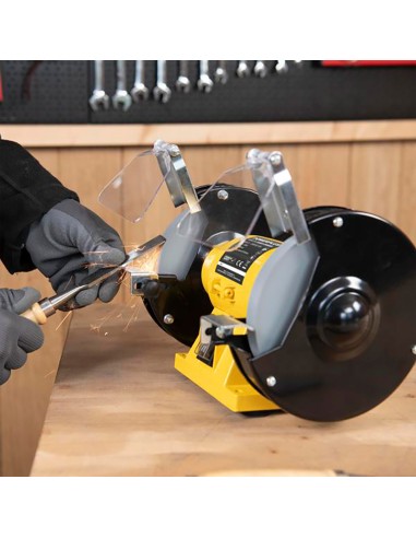 Esmeriladora de banco + 2 ruedas abrasivas de...