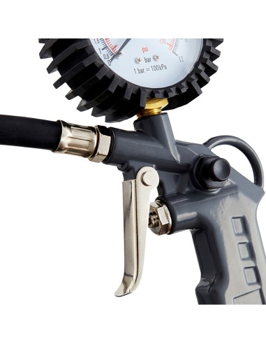 Pistola de inflado con manómetro 0-12 bar