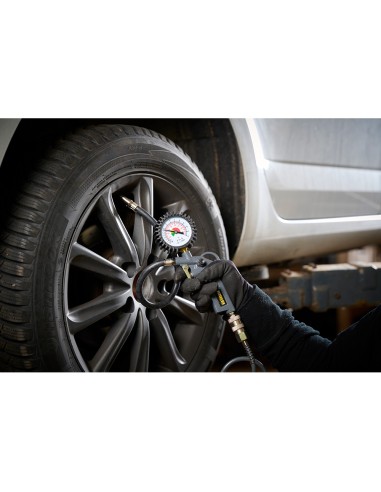 Pistola de inflado con manómetro 0-12 bar