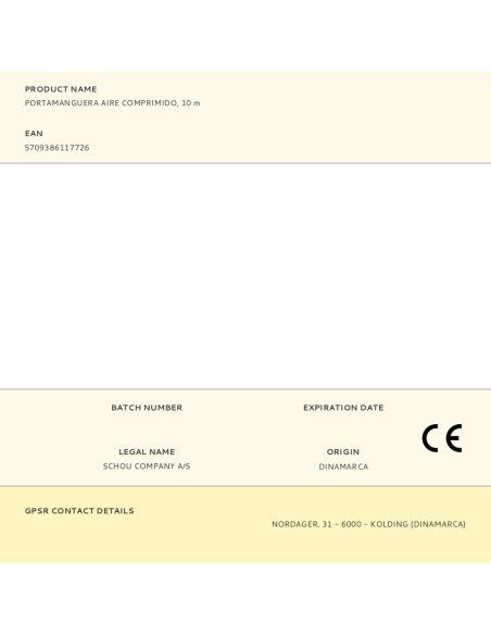 Portamanguera aire comprimido, 10 m