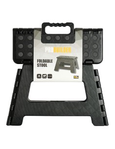 Banqueta plegable negra, 35 x 28,5 x 22 cm 2