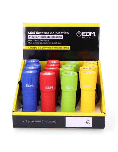 Mini linterna de plástico led cob 60lm 3xaaa...