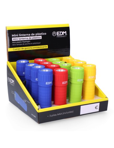Mini linterna de plástico led cob 60lm 3xaaa...