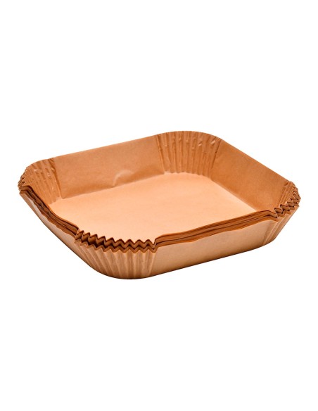 Bandeja de papel cuadrada para freidora de aire foodies mp, 20 x 20 cm, 50 uds