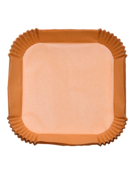 Bandeja de papel cuadrada para freidora de aire foodies mp, 20 x 20 cm, 50 uds