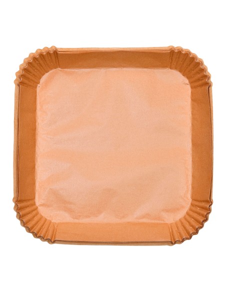 Bandeja de papel cuadrada para freidora de aire foodies mp, 26 x 26 cm, 50 uds