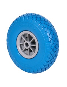Rueda impinchable azul rifn260-20-75 nucleo poliamix gris eje liso, carga máx. 80 kg