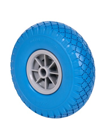 Rueda impinchable azul rifn260-20-75 nucleo poliamix gris eje liso, carga máx. 80 kg