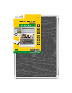 Mosquitera marco blanco extensible, malla aluminio, 75-142 x 50 cm