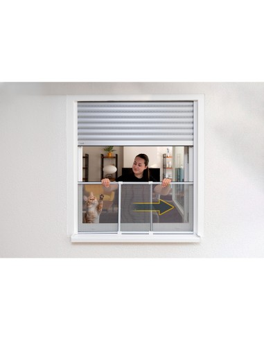 Mosquitera marco blanco extensible, malla...