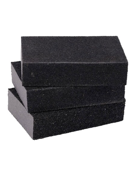Bloque de lijado 10 x 7,5 x 2,5 cm, set 3 uds