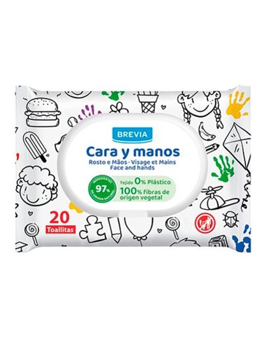 Toallitas para cara y manos con tapa 20 uds