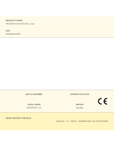 Preservativo natural 3 uds