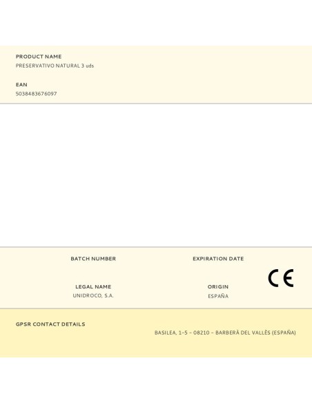 Preservativo natural 3 uds